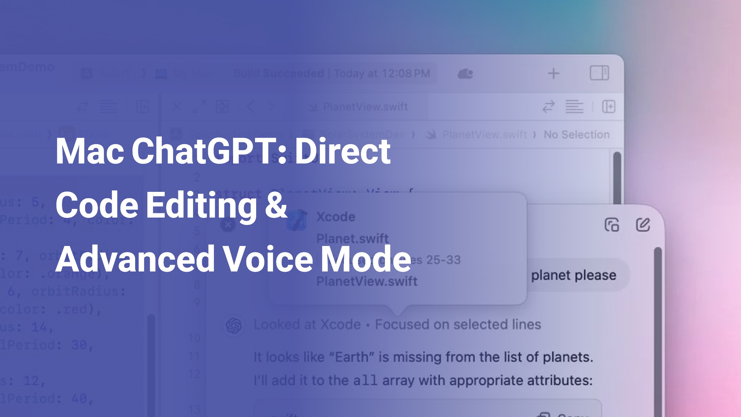 ChatGPT for Mac Now Supports Direct Code Editing